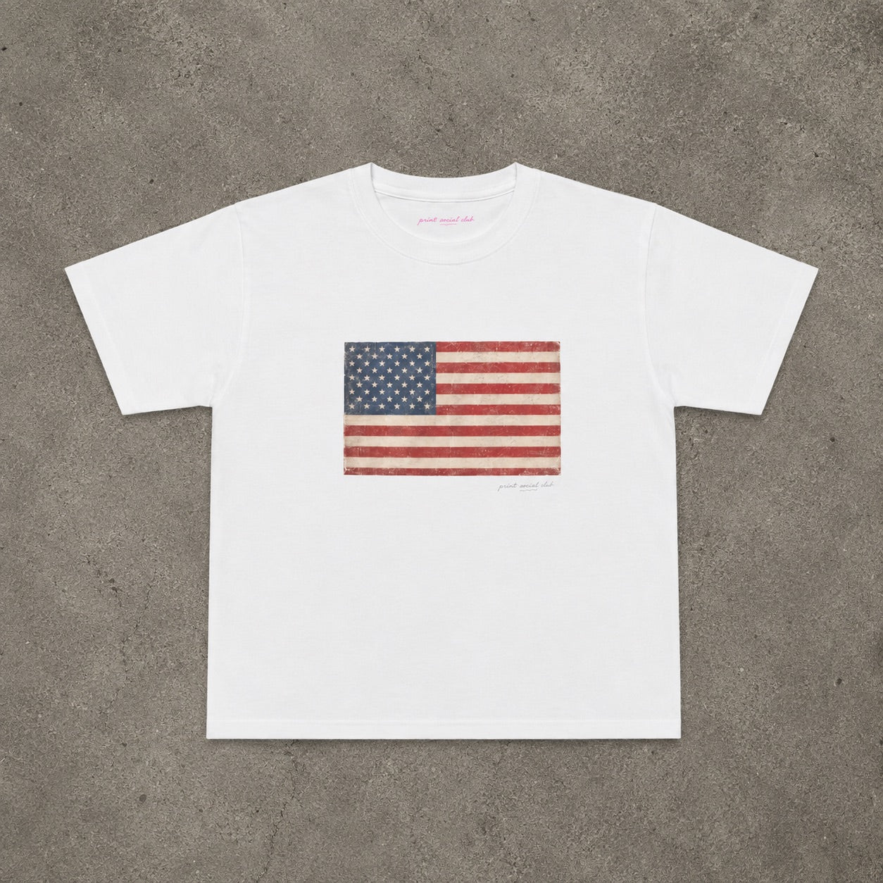 American Baby Tee flat lay