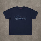 Blue Princess Baby Tee flat lay