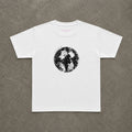 Disco Ball Baby Tee in White, flat lay