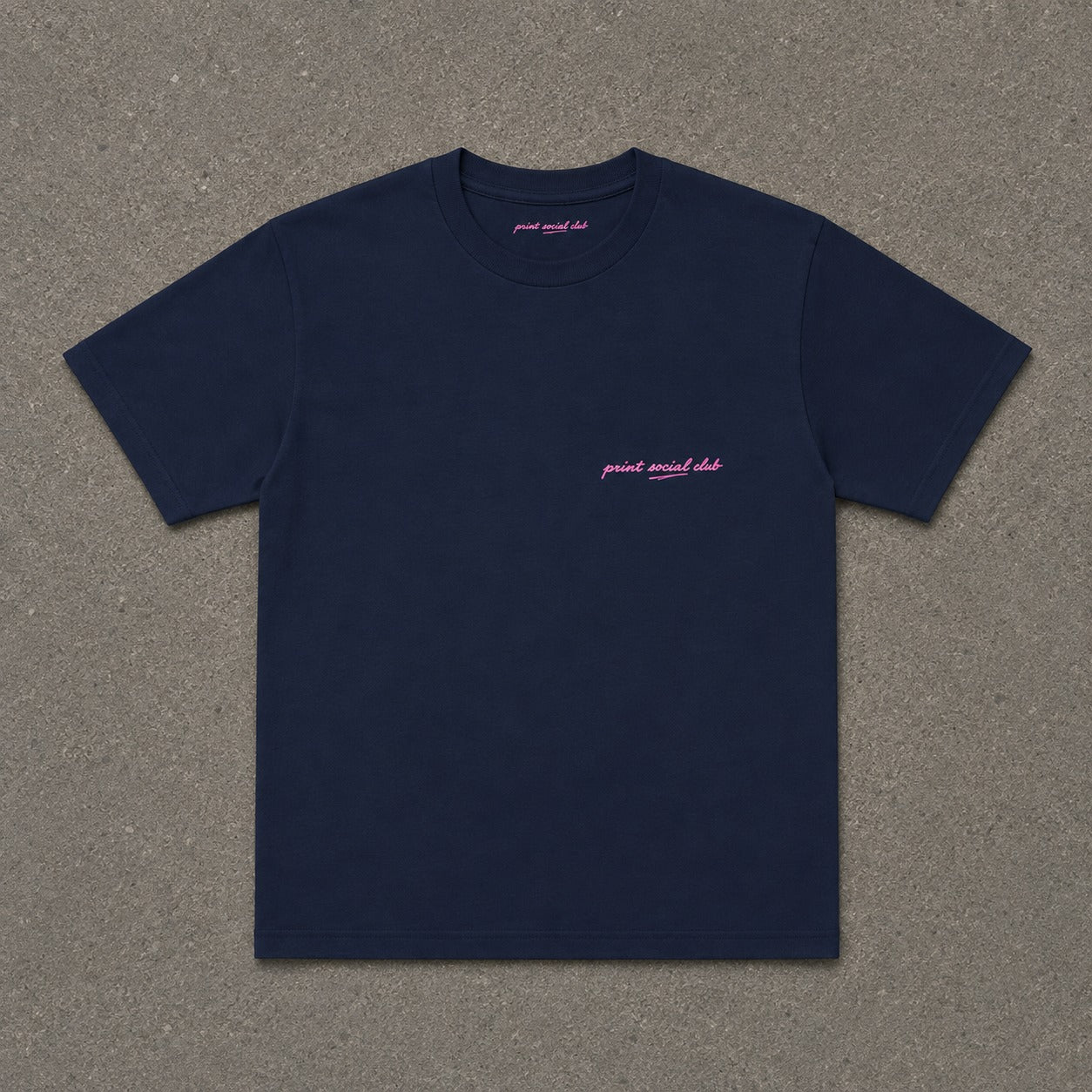 Friends Baby Tee double sided in Navy, flat lay front