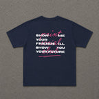 Friends Baby Tee - double sided in Navy, flat lay