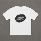 Grrr Baby Tee in White, flat lay