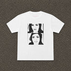 Kim2016 Baby Tee in White, flat lay