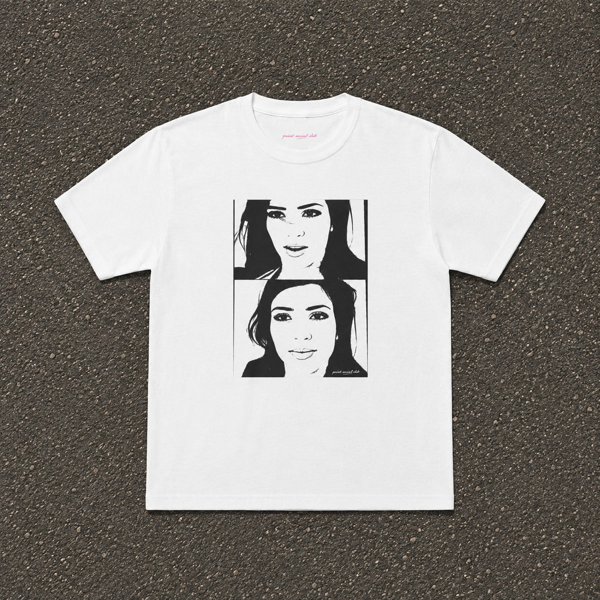 Kim2016 Baby Tee in White, flat lay