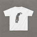 Leopardess Baby Tee in White, flat lay