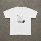 Smoking Kills Baby Tee in White, flat lay