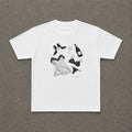 Too Much Champagne Baby Tee in White, flat lay