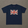 United Jack Baby Tee in Navy, flat lay