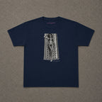 UV 11 Baby Tee in Navy, flat lay