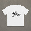 Wild West Baby Tee in White, flat lay