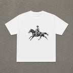Wild West Baby Tee in White, flat lay